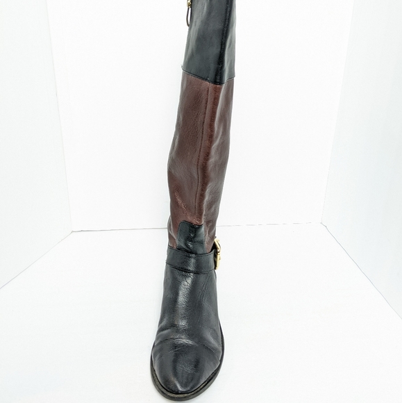Vince Camuto two tone leather boots - Picture 4 of 16